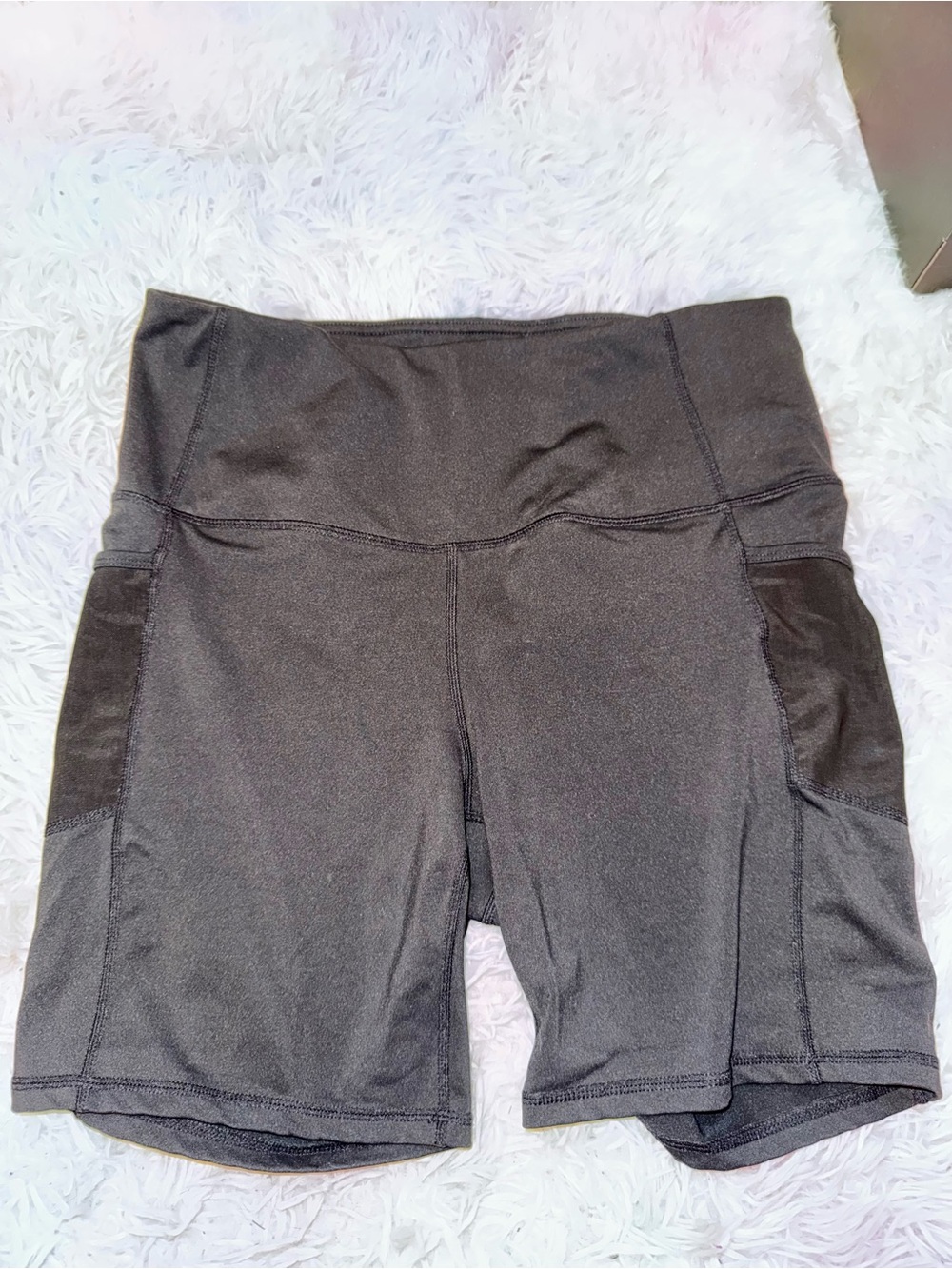 Black Biker Shorts Large With Pockets
